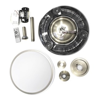 Ventilador LED con aspas retráctiles Ilsa Mini Niquel CCT (35W)