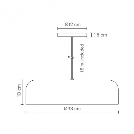 Lampe de plafond Rea 38 II