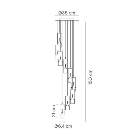 Suspension Bisel (9 lampes)