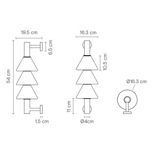 Applique murale LED Boga Vertical (5W)