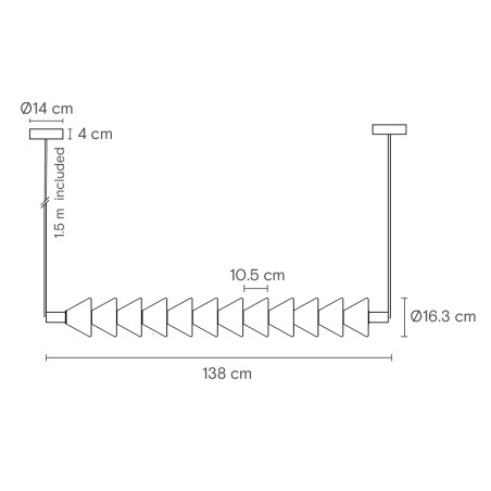 Suspension LED Boga Horizontal (24W)