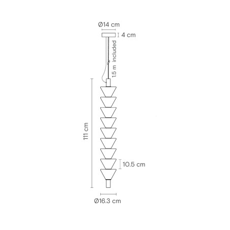 Suspension LED Boga Vertical Down (20W)