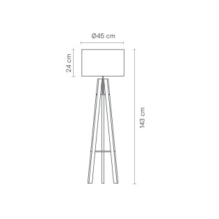 Lampadaire sur trépied Breeze Fibres