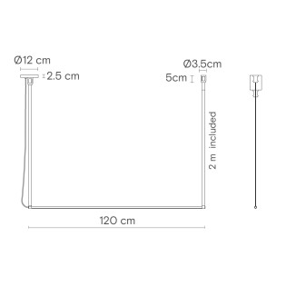Suspension LED René Horizontal Mono