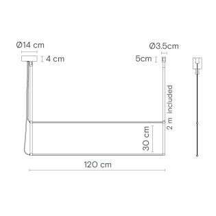 Suspension LED René Horizontal Duo