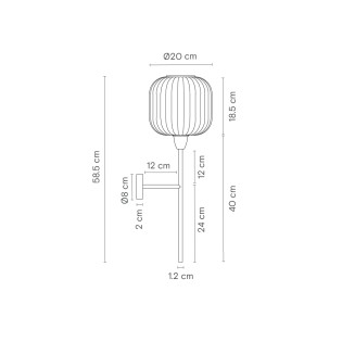 Applique Murale Whiteberry Orb