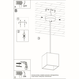 Lampe de plafond Quad