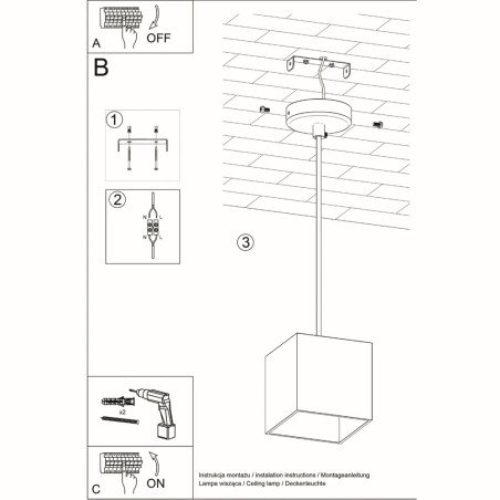Lampe de plafond Quad