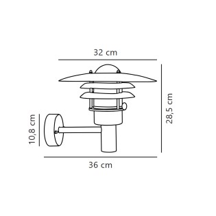 Applique d'extérieur galvanisée Lonstrup