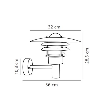 Applique d'extérieur galvanisée Lonstrup