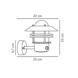 Applique extérieure galvanisée Blokhus Up Sensor