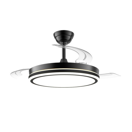 Ventilateur LED à pales rétractables Night Evo M Noir CCT Dim (60W)