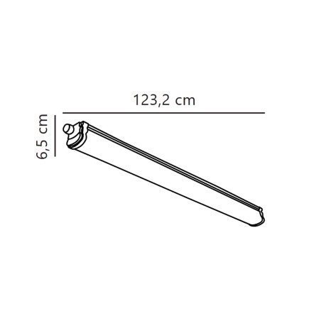 Batten d'extérieur LED Oakland Double