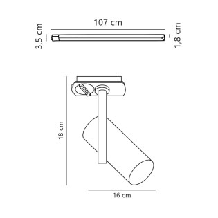 Kit de rail Nordlux Link 1M. + 3 spots Jerome