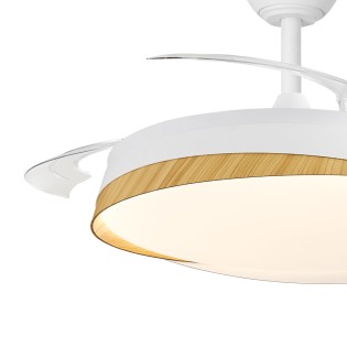 Ventilateur LED à pales rétractables Mars CCT Dim (48W)