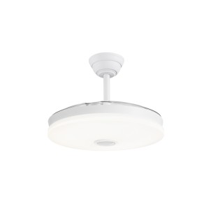 Ventilateur LED à pales rétractables Music Haut-parleur RGB CCT Dim (48+8W)