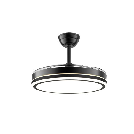 Ventilateur LED à pales rétractables Night Evo M Noir CCT Dim (60W)