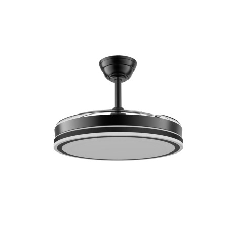 Ventilateur LED à pales rétractables Night Evo M Noir CCT Dim (60W)