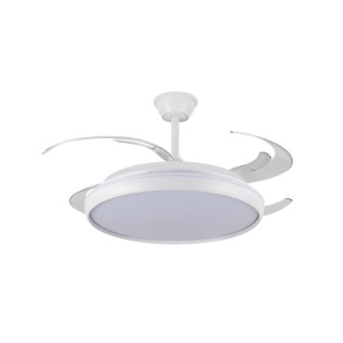 Ventilateur LED à pales rétractables Charly L CCT Dim (80W)