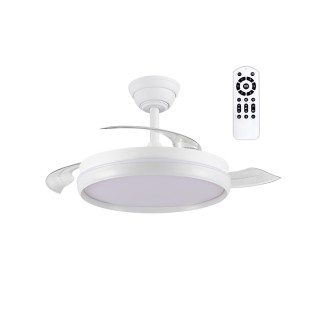 Ventilateur LED à pales rétractables Charly Evo CCT Dim (60W)