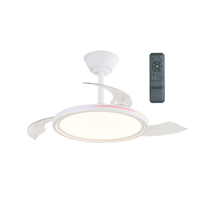 Ventilateur LED à pales rétractables Rexus RGB CCT Dim (24+7W)