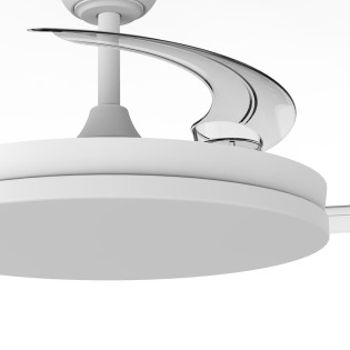 Ventilateur LED à pales rétractables Milky Eco CCT Dim (48W)