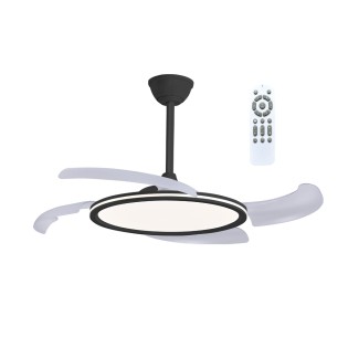 Ventilateur LED avec pales rétractables Key II CCT Dim (43W)
