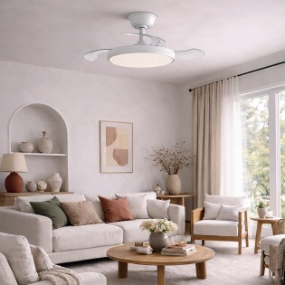 Ventilateur LED à pales rétractables Land CCT Dim (60W)