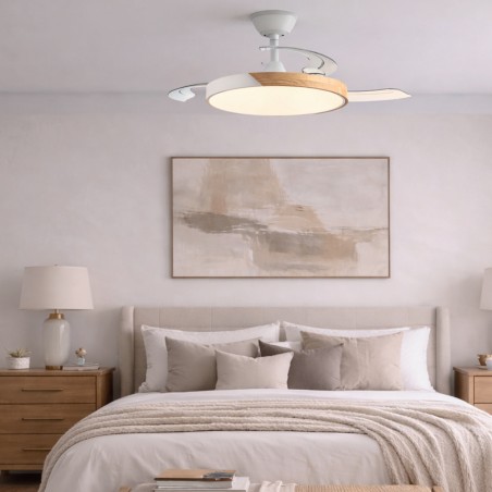 Ventilateur LED à pales rétractables Taoro Evo CCT Dim (60W)