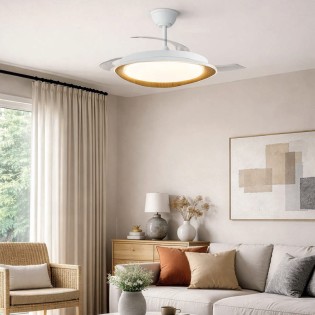 Ventilateur LED à pales rétractables Plenn CCT Dim (48W)