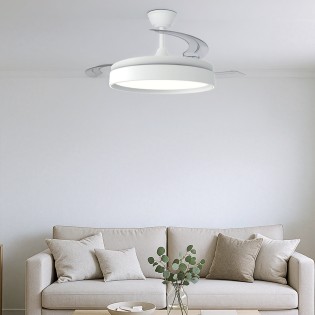 Ventilateur LED à pales rétractables Glow Evo CCT Dim (60W)