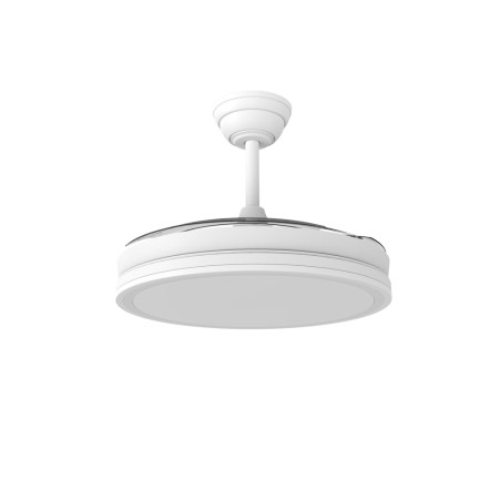 Ventilateur LED à pales rétractables Night Eco Blanc CCT Dim (48W)