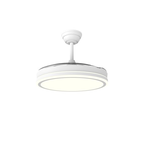 Ventilateur LED à pales rétractables Night Eco Blanc CCT Dim (48W)