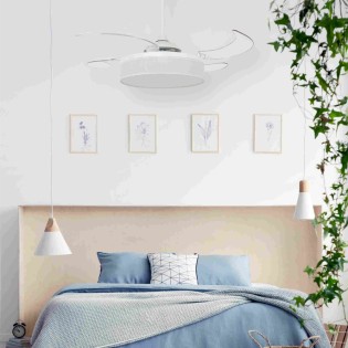 Ventilateur à pales rétractables avec éclairage Fraser