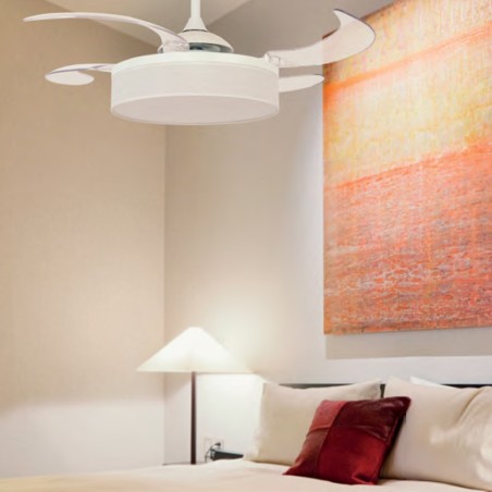 Ventilateur à pales rétractables avec éclairage Fraser