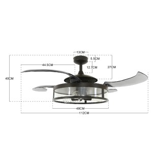 Ventilateur de plafond avec lumière Classic (3 lumieres)
