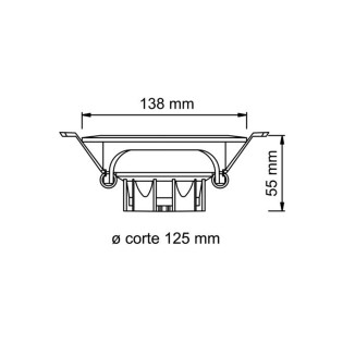 Spot encastré LED intégrée 15W