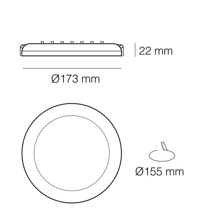 Downlight LED Extra-plat 12W