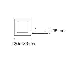 Encastrable LED Eye carré (11+12W)