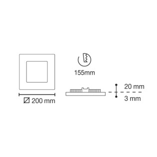 Downlight LED NOVO LUX Extra-plat (12W)