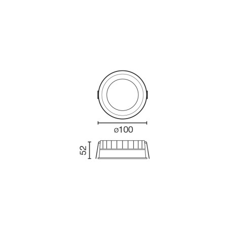 Encastré de plafond LED Croc (9W)
