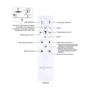 copy of Ventilador LED aspas desplegables Alaska Mini CCT Dim (45W)