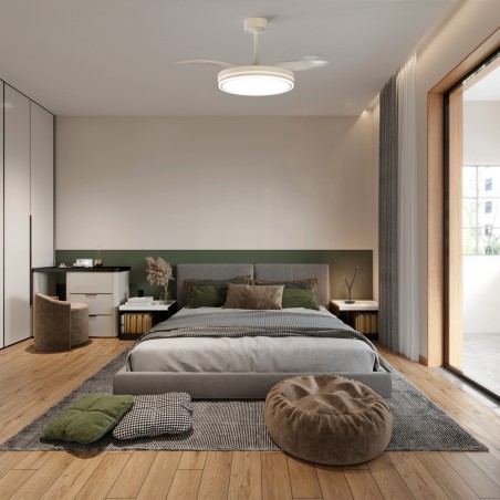 copy of Ventilador LED aspas desplegables Alaska Mini CCT Dim (45W)