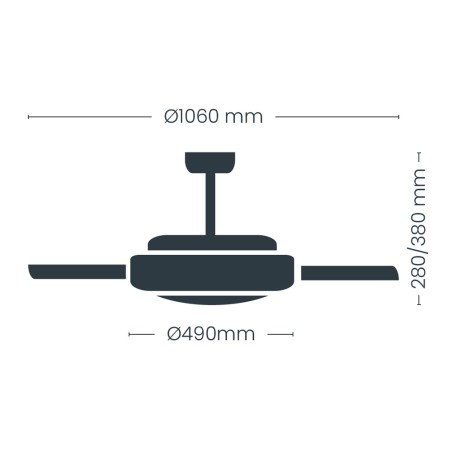 Ventilateur LED à pales rétractables Stars Eco CCT Dim (48W)
