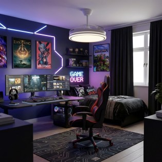 Ventilateur LED à pales...