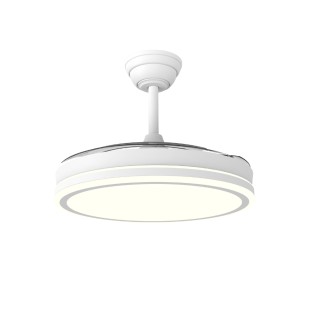 Ventilateur LED à pales rétractables Night Evo M Blanc CCT Dim (60W)