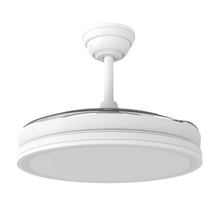 Ventilateur LED à pales rétractables Night Evo M Blanc CCT Dim (60W)