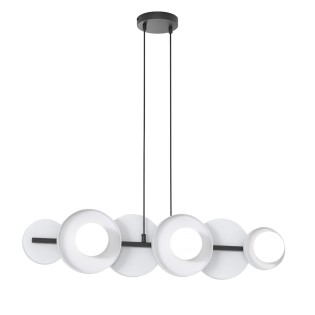 Suspension Aurevo gris (6 lumières)