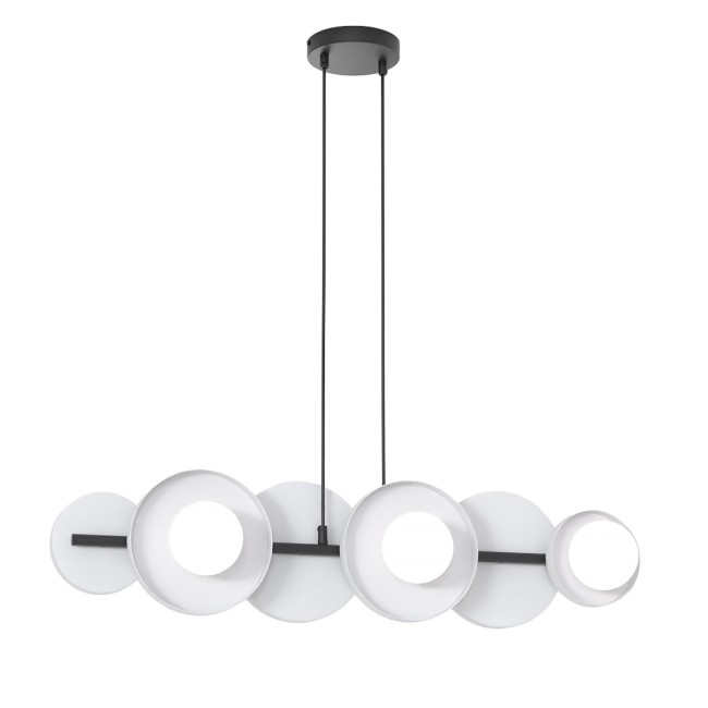 Suspension Aurevo gris (6 lumières)
