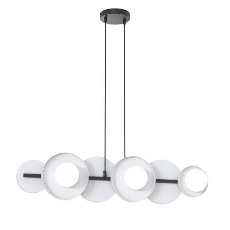 Suspension Aurevo gris (6 lumières)